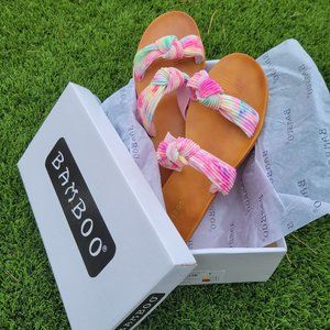 Bamboo Constance Knotted Tie Dye Sandal Sz 7.5